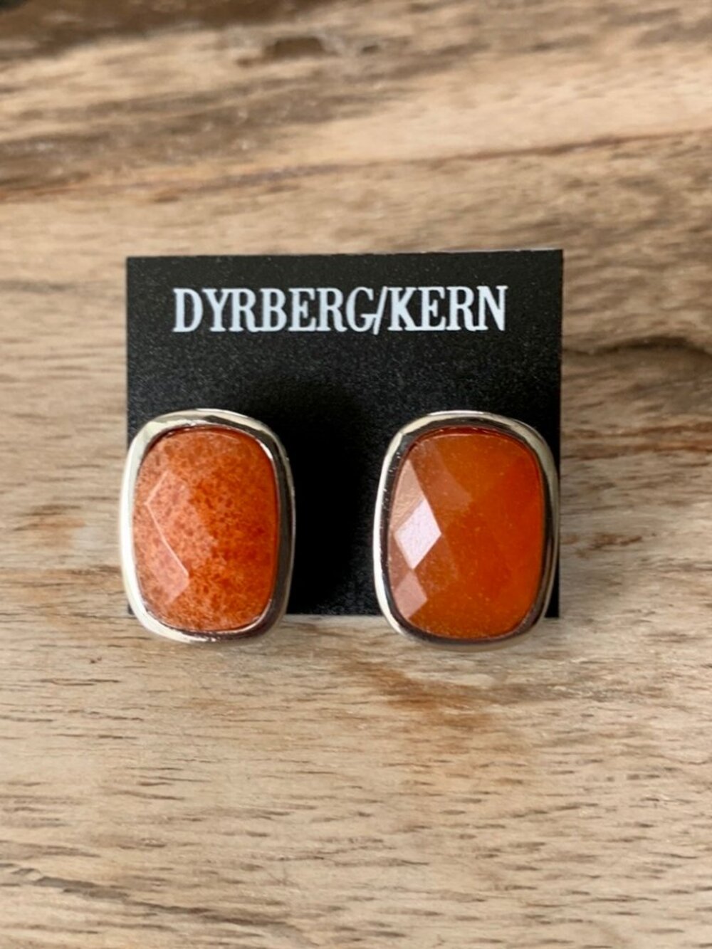 Dyrberg/Kern LEWA orange coloured jade earrings